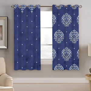 پرده نیروانا طرح سنتی مدل مخمل کد 4909  سایز 140×200 سانتی متر