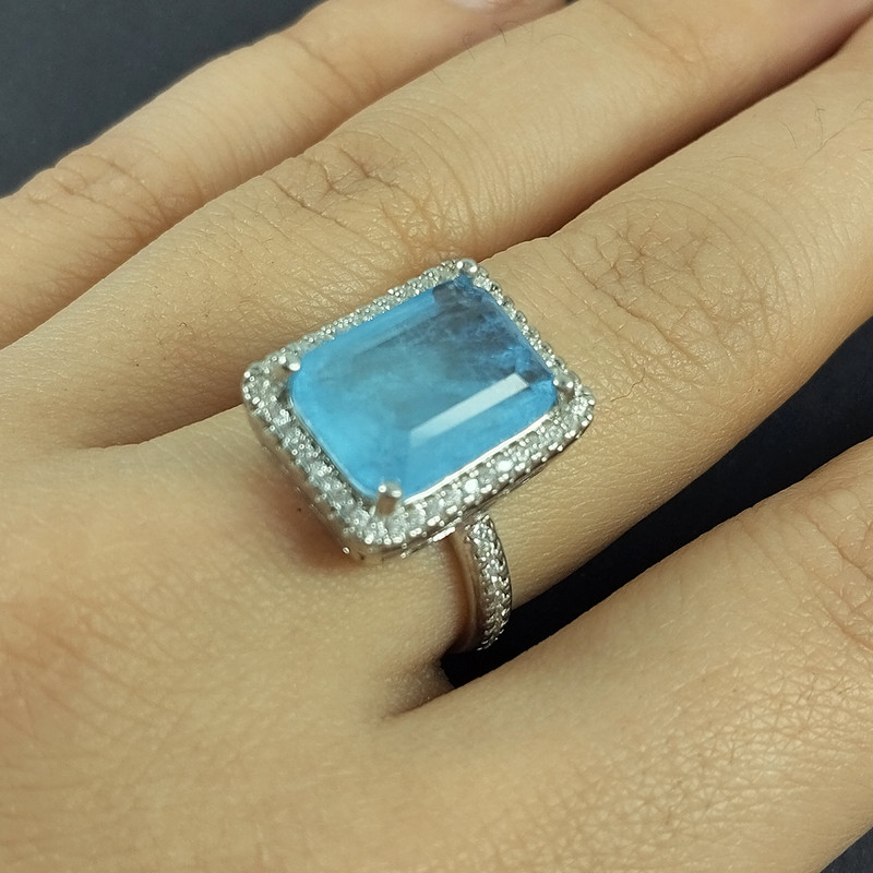 انگشتر نقره زنانه سلین کالا مدل توپاز کد 30