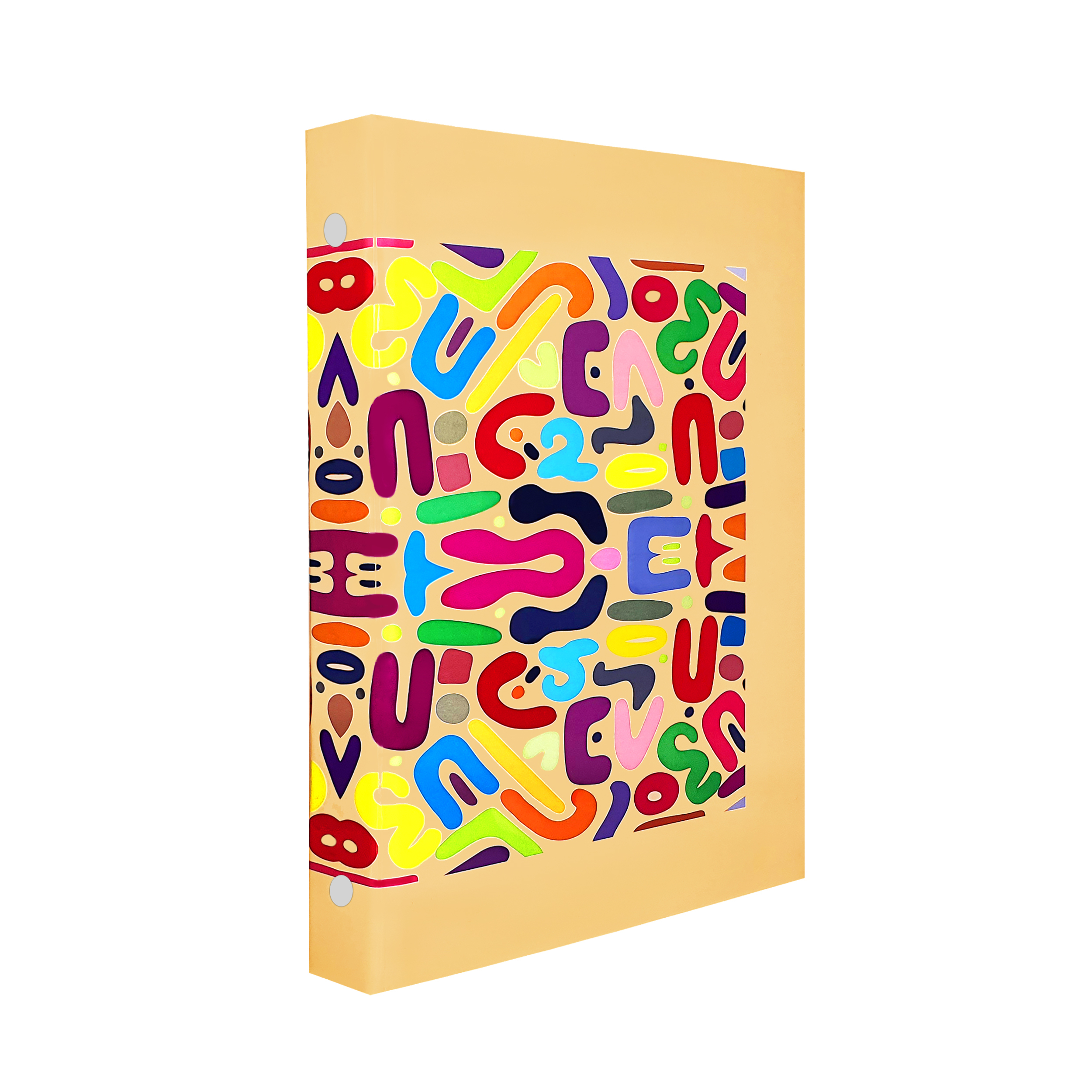 دفتر کلاسوری 100 برگ پدیده نقش مدل 6 حلقه طرح آبرنگ