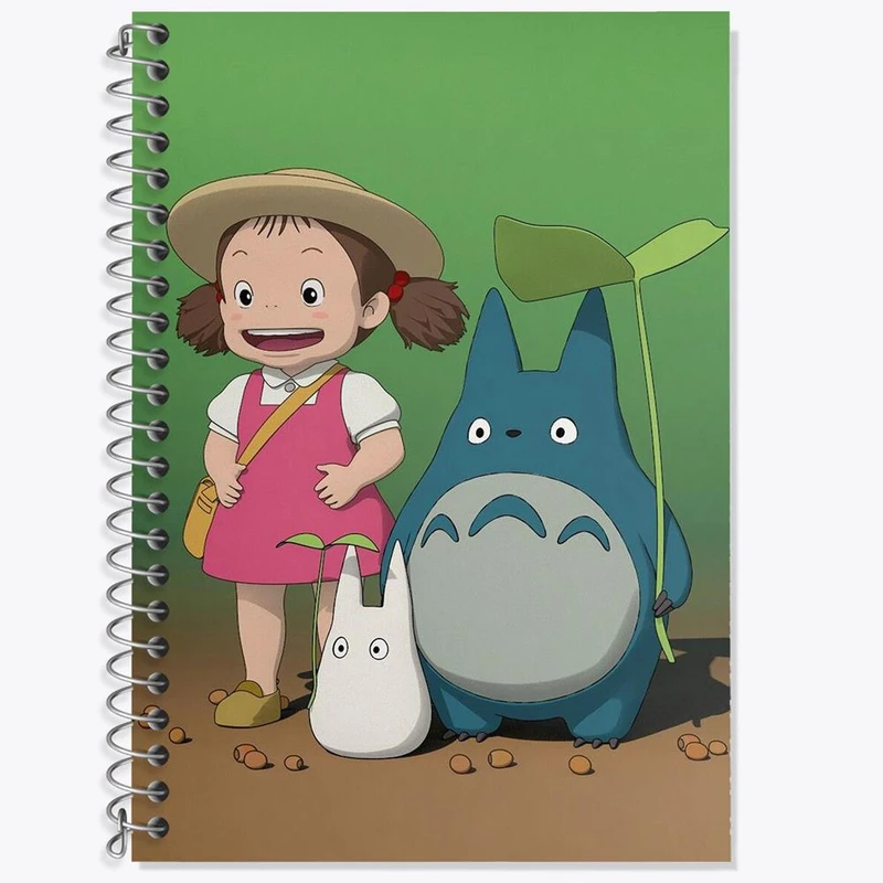 دفتر زبان 50 برگ خندالو مدل دو خط طرح انیمه توتورو Totoro کد 4540