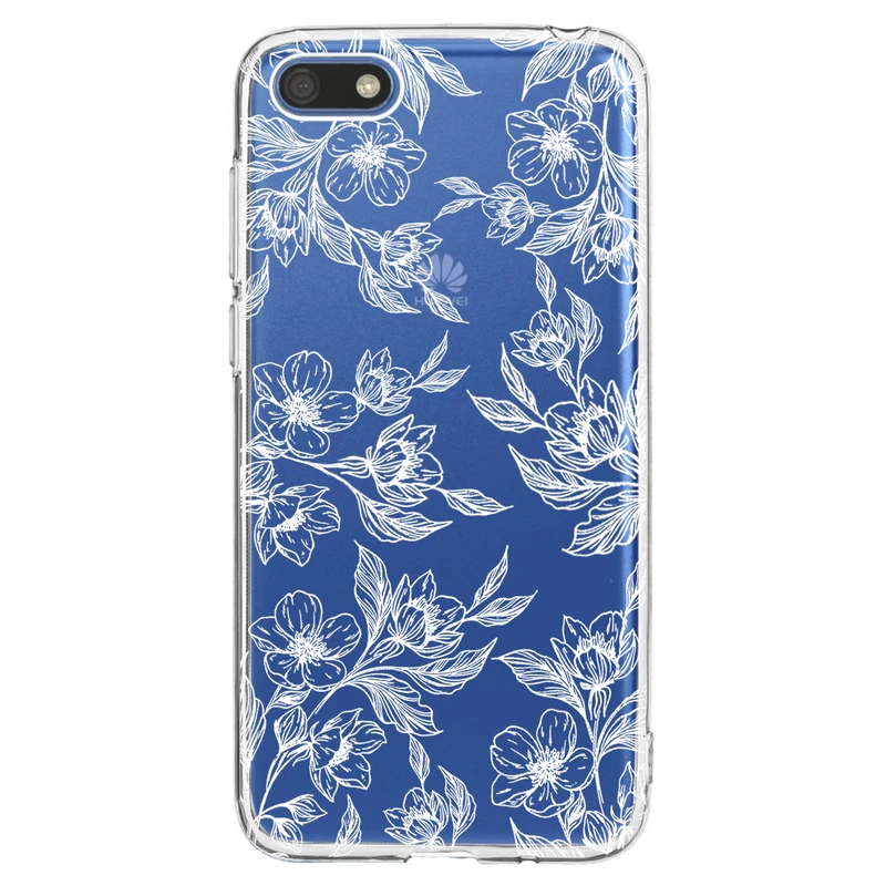 کاور مگافون طرح گل مدل C50-W مناسب برای گوشی موبایل هوآوی Y5 2018 / Y5 Prime 2018 / Y5 Lite 2018