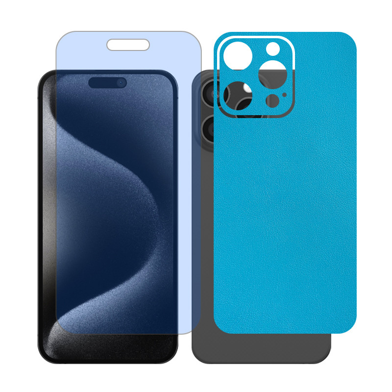 محافظ صفحه نمایش آنتی بلو گلس مدل Together مناسب برای گوشی موبایل اپل iPhone 15 Pro Max به همراه برچسب پوششی پشت گوشی