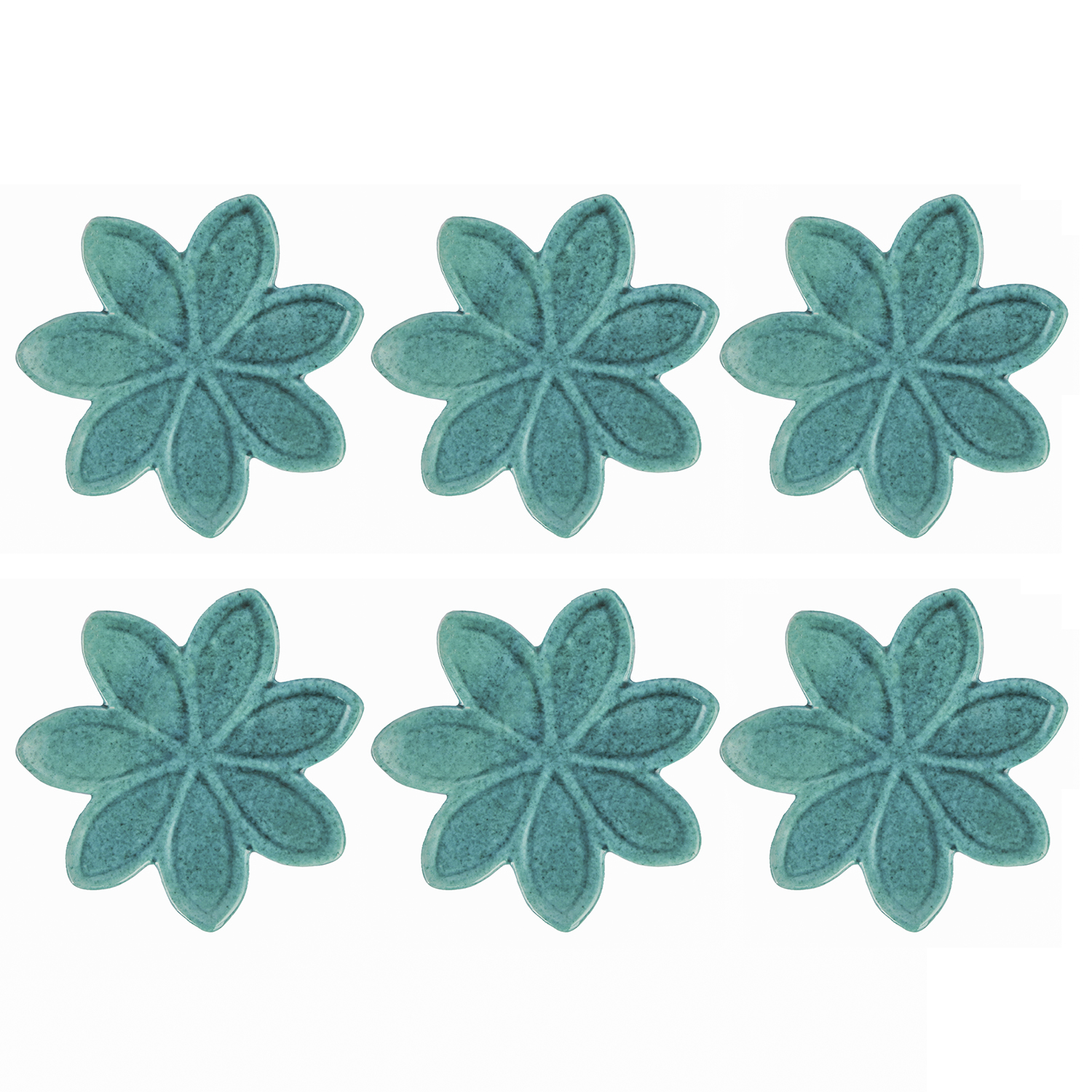 بشقاب سرامیکی طرح نیلوفر کد 57237 بسته 6 عددی