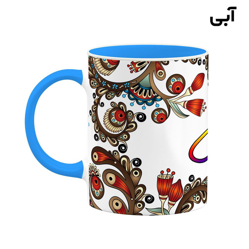 ماگ کاکتی مدل اسم بردین طرح سنتی گل و بته کد mgh44137