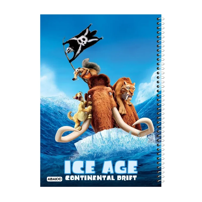 دفتر مشق 50 برگ آلبالو طرح انیمیشن عصر یخبندان کد 2186