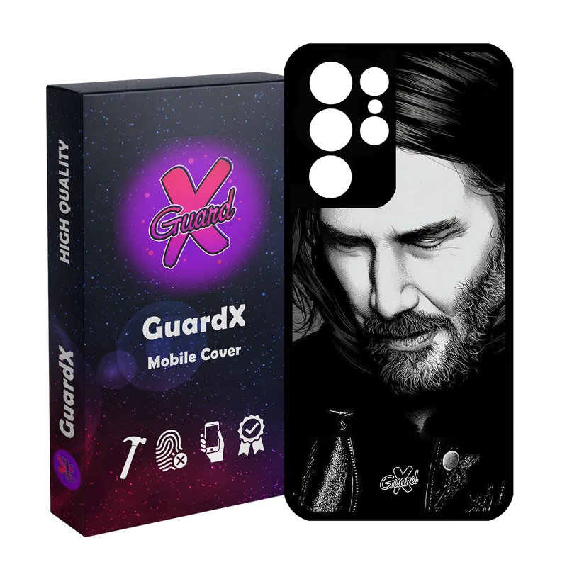 کاور گارد ایکس طرح جان ویک مدل Glass10498 مناسب برای گوشی موبایل سامسونگ Galaxy S21 Ultra