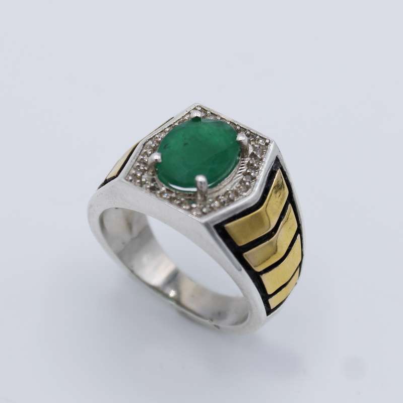 انگشتر نقره مردانه کد 1300