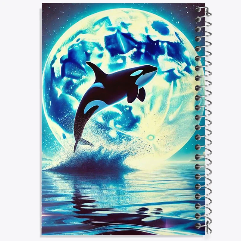 دفتر نقاشی 50 برگ خندالو طرح دلفین و ماه کد N1632