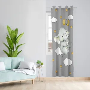 پرده طرح کودک مدل مخمل پانچی کد 4740 z سایز 140x200 سانتی متر
