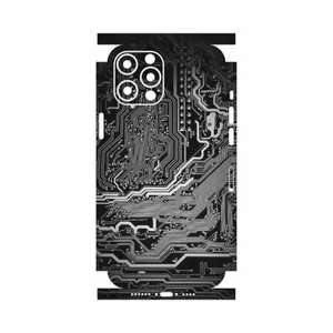 MAHOOT Black Printed Circuit Board-FullSkin Cover Sticker for Apple iPhone 12 Pro Max
