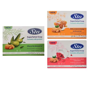 صابون شستشو صورت و بدن سیو مدل پروتئین ابریشم مناسب برای انواع پوست وزن 125 گرم بسته 3 عددی