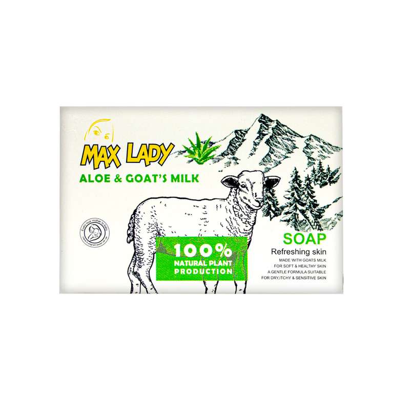صابون شستشو مکس لیدی مدل آلوئه ورا و شیر بز وزن 75 گرم