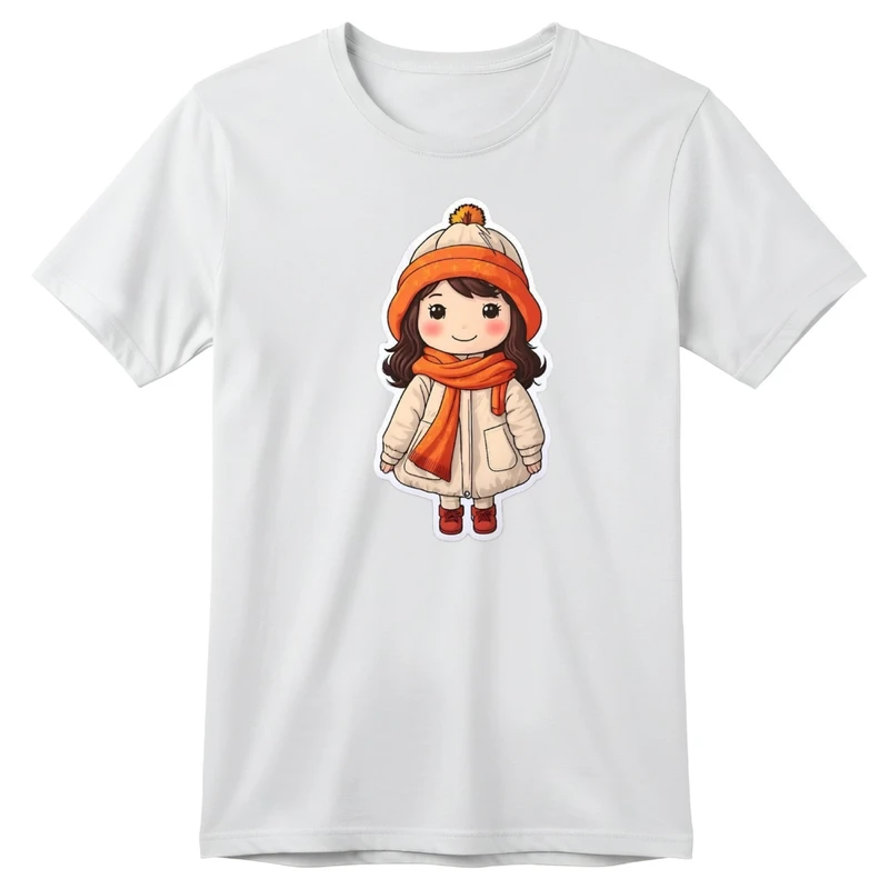 تی‌شرت آستین کوتاه بچگانه مدل دختر پاییزی کد p1 