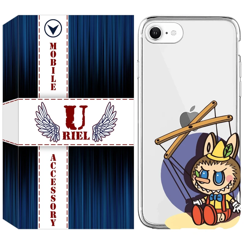 کاور یوریل مدل Clear کد 108 طرح لبوبو Labubu مناسب برای گوشی موبایل اپل iPhone 7 / 8 / SE 2022