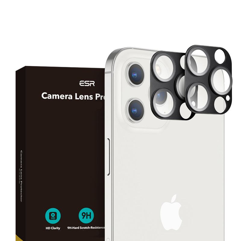 محافظ لنز دوربین اي اِس آر مدل CLP مناسب برای گوشی موبایل اپل iPhone 12 Pro بسته 2 عددی