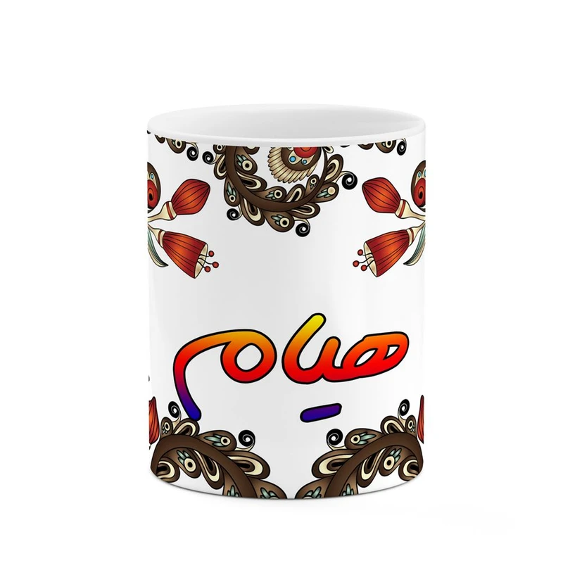 ماگ کاکتی مدل اسم هیام طرح سنتی گل و بته کد mgh48330