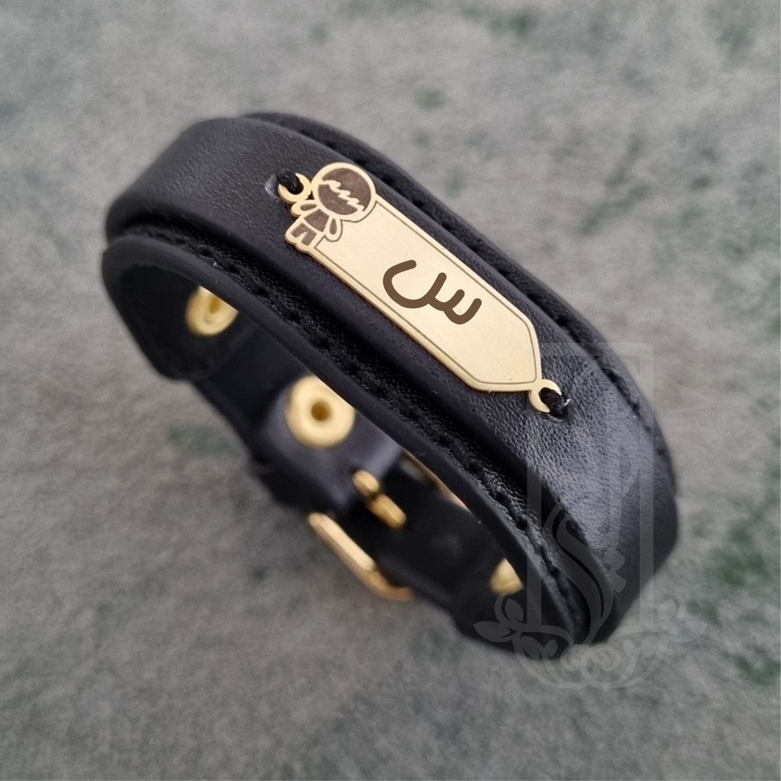 دستبند طلا 18 عیار بچگانه مدل حرف س KDK -  - 2