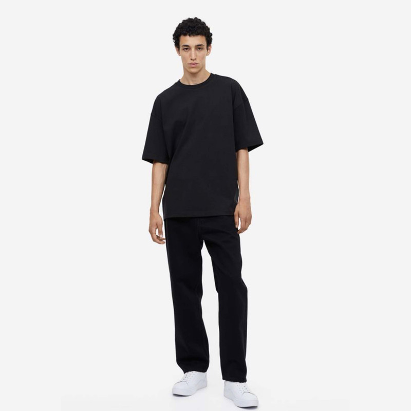 تی شرت مردانه مدل اورسایز پنبه ای کپ مربعی