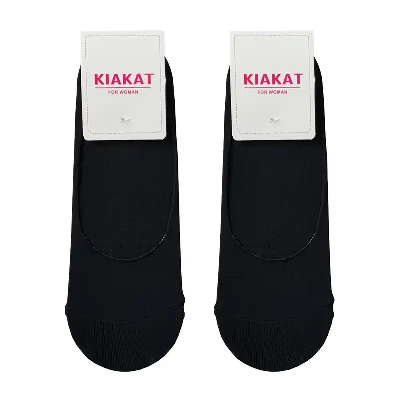 جوراب زنانه کیاکت مدل پشت ژله دار بسته 2 عددی