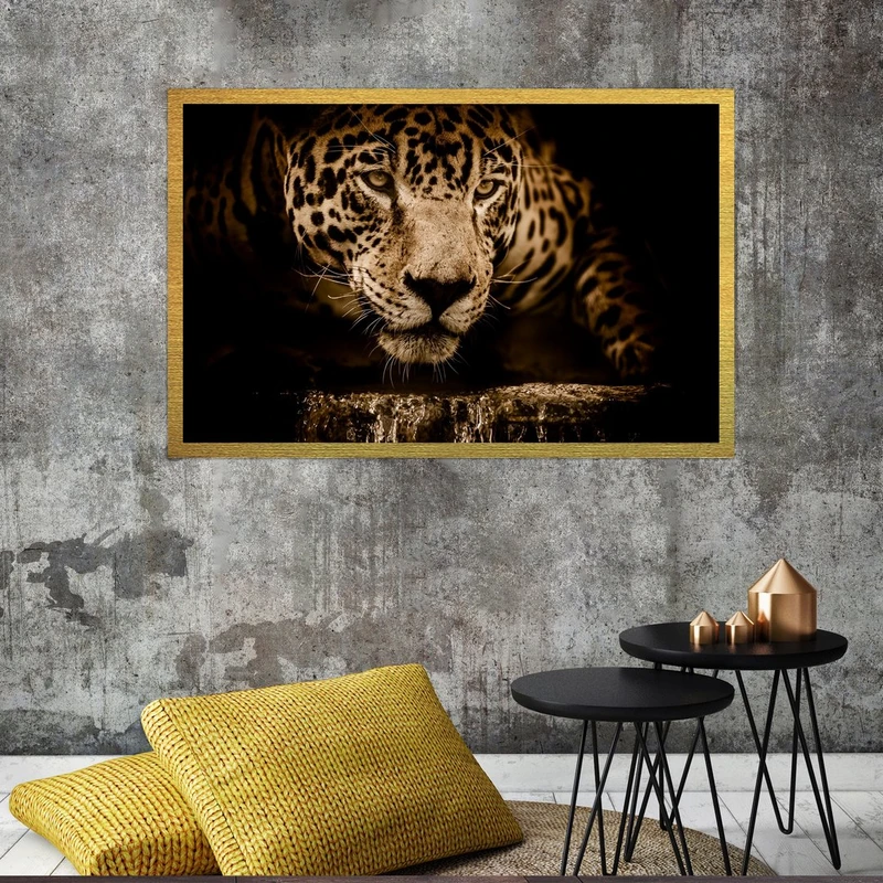 تابلو بکلیت طرح پلنگ مدل قاب شاسی T-S7436