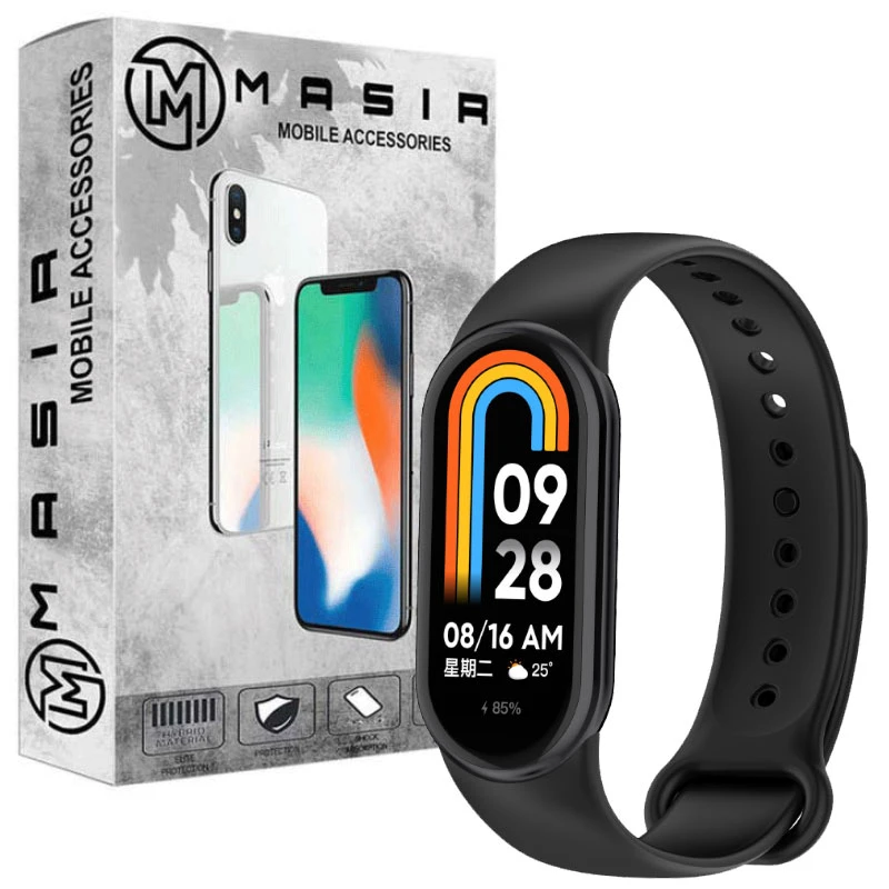 بند مسیر مدل Silicon Belt Strap مناسب برای ساعت هوشمند شیائومی Mi Band 8 