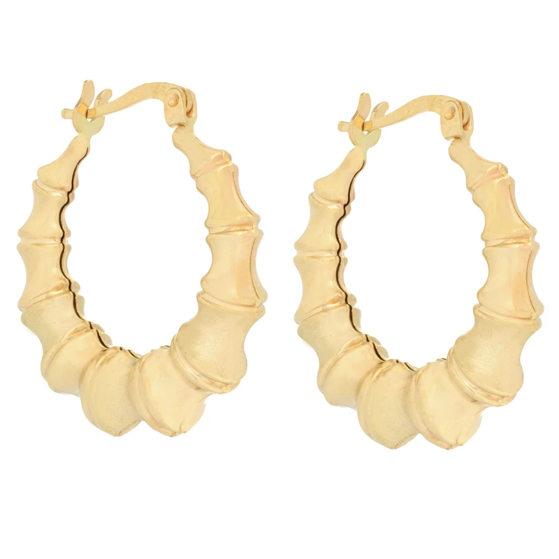 گوشواره طلا 18 عیار زنانه طلای مستجابی مدل حلقه ای کد 415