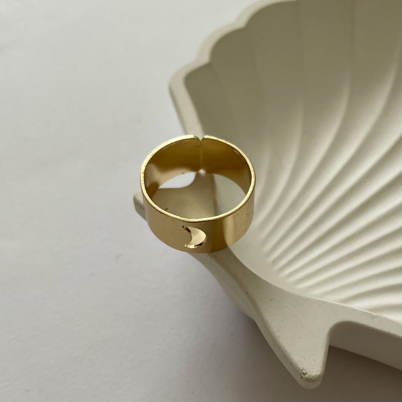 انگشتر زنانه مدل مکمل ماه بسته دو عددی