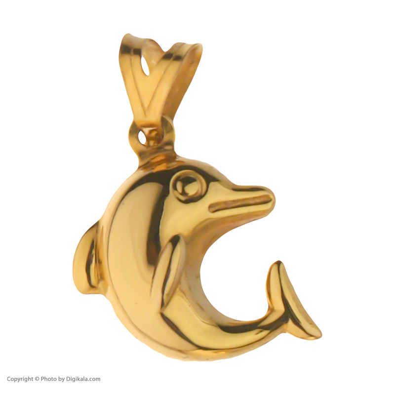 آویز گردنبند طلا 18 عیار زنانه مایا ماهک مدل MM1534 طرح دلفین 3بعدی