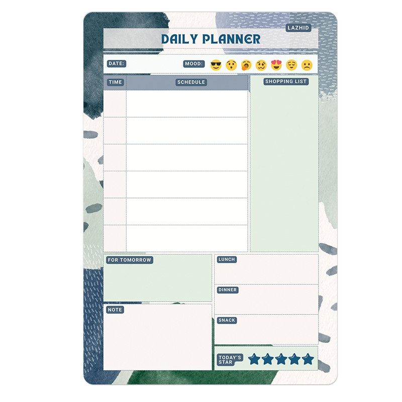 تخته وایت برد لاژید طرح پلنر روزانه مدل آهنربایی سایز 20×30 سانتیمتر