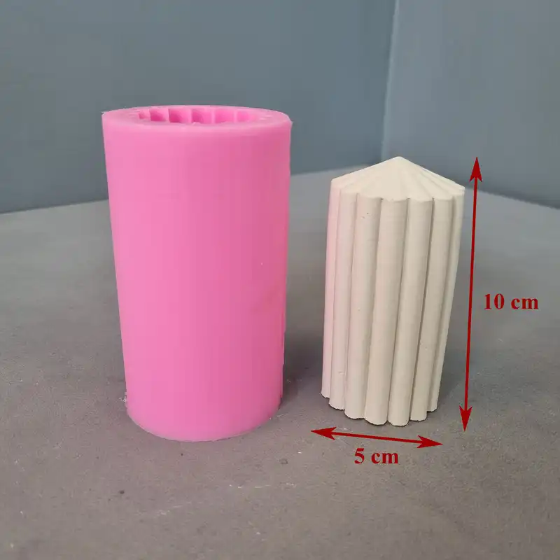 قالب شمع مدل استوانه‌ شياردار کد 10