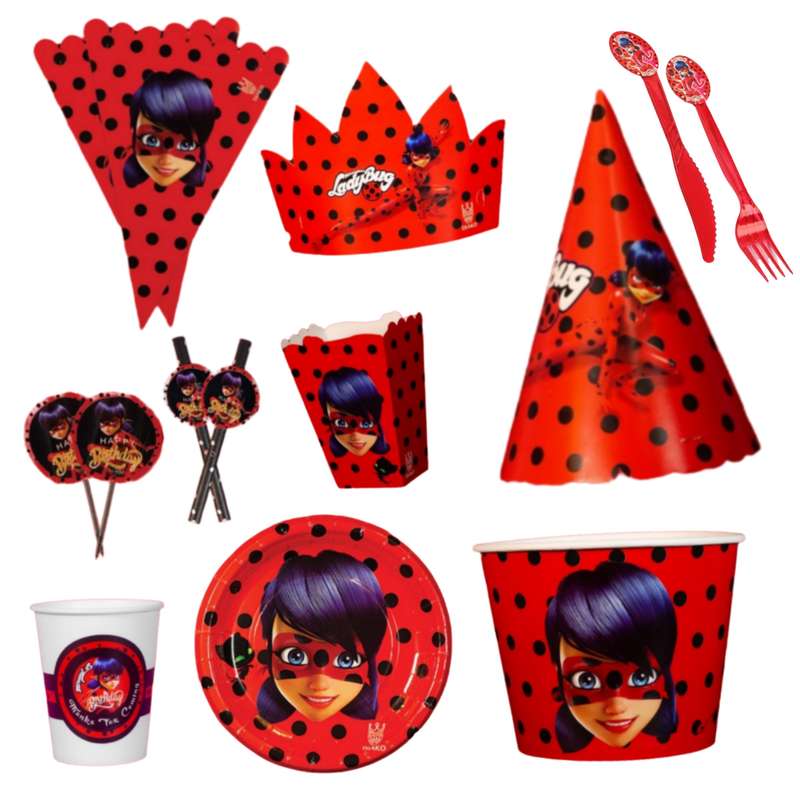 مجموعه 93 عددی تم تولد طرح دختر کفشدوزکی