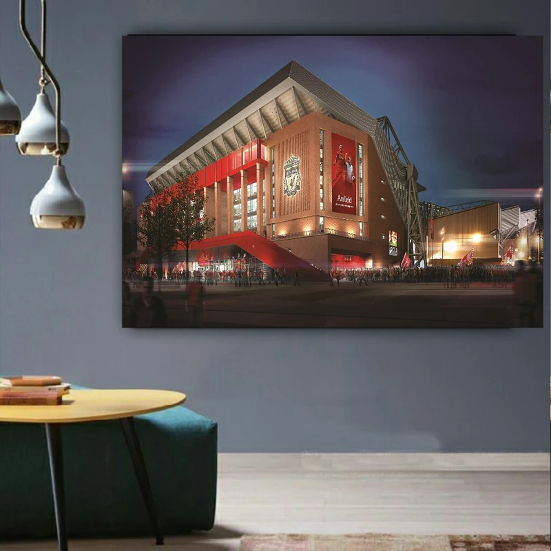  پوستر دیواری طرح استادیوم خانگی لیورپول مدل PO1836