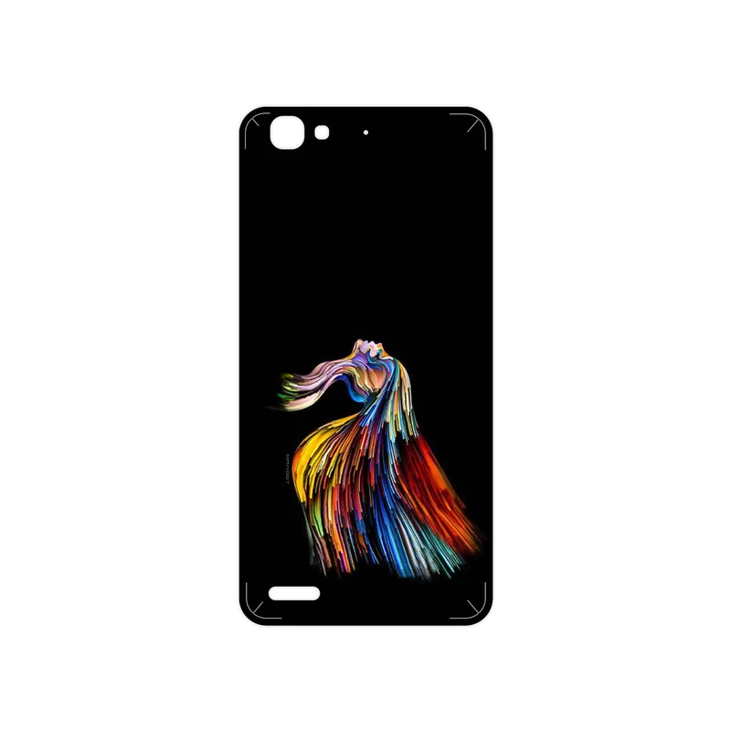 برچسب پوششی ماهوت مدل Rainbow Hair Digital Art مناسب برای گوشی موبایل هوآوی GR3