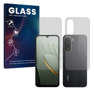 Glass Hydrogel model Transparent Screen Protector for Xiaomi Poco C81 Pro mobile phone along with the back protector