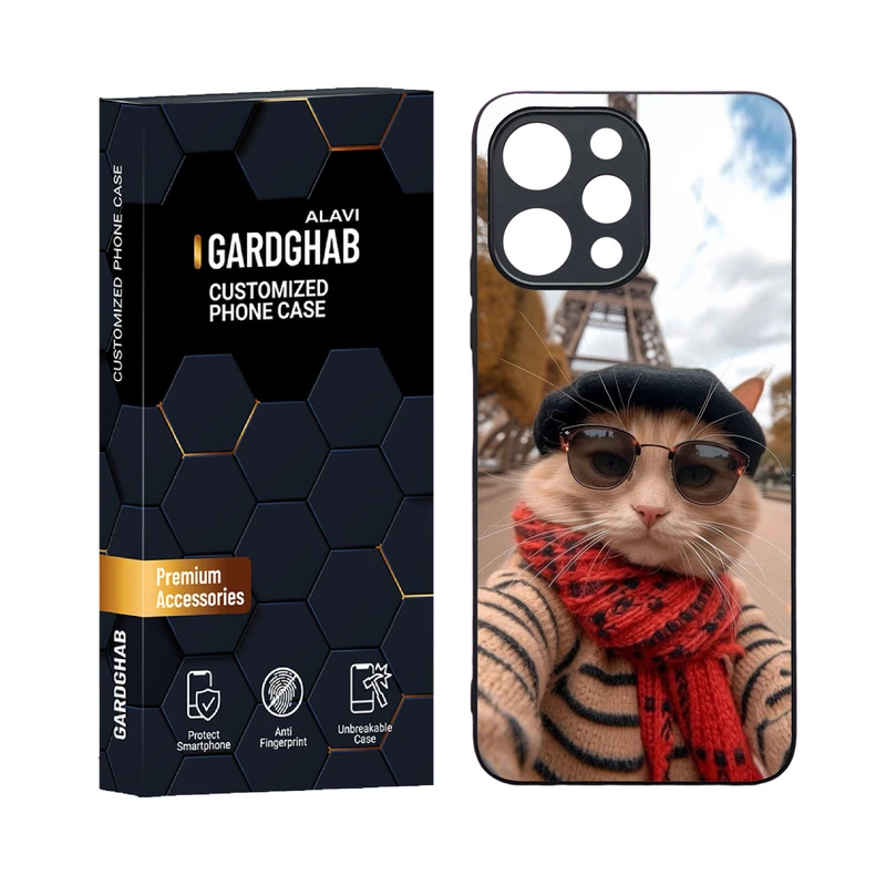 کاور گارد قاب علوی مدل دورژله ای هنری مناسب برای گوشی موبایل شیائومی Redmi 12 4G / 12 5G