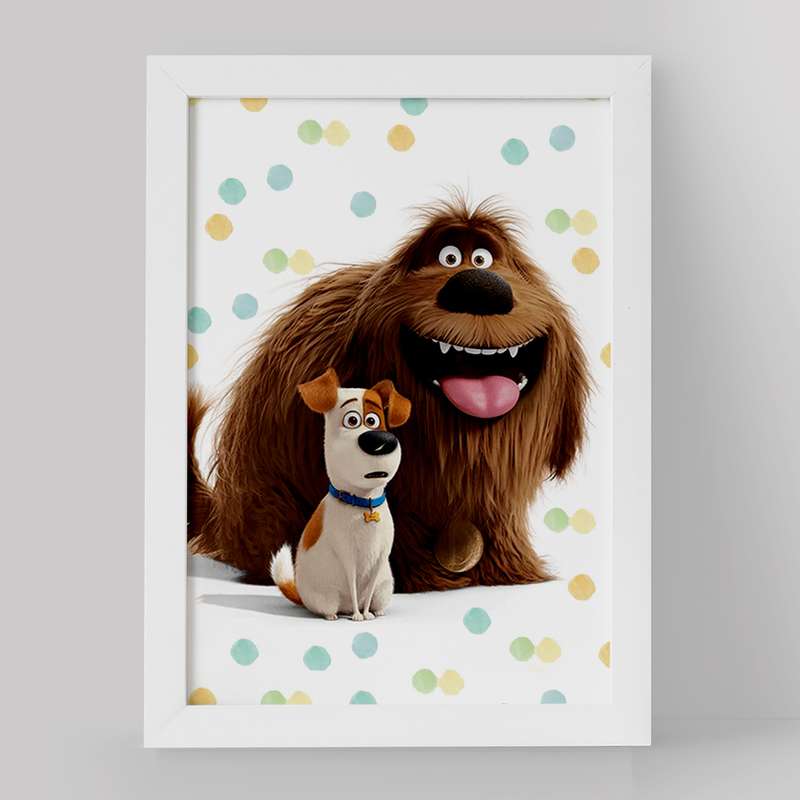 تابلو خندالو مدل زندگی پنهان حیوانات خانگی کد 10684