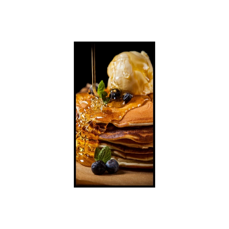 تابلو بکلیت طرح شیرینی پنکیک مدل B-PE-1530فریم مشکی