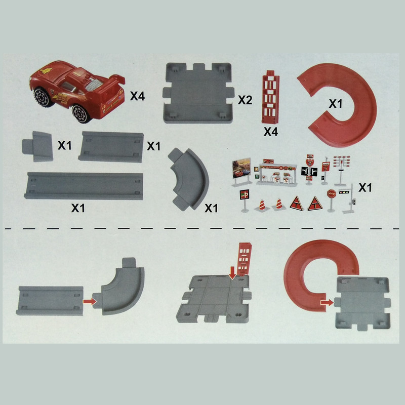کیت ماشین بازی مدل پارکینگ مکویین کد CY180-1