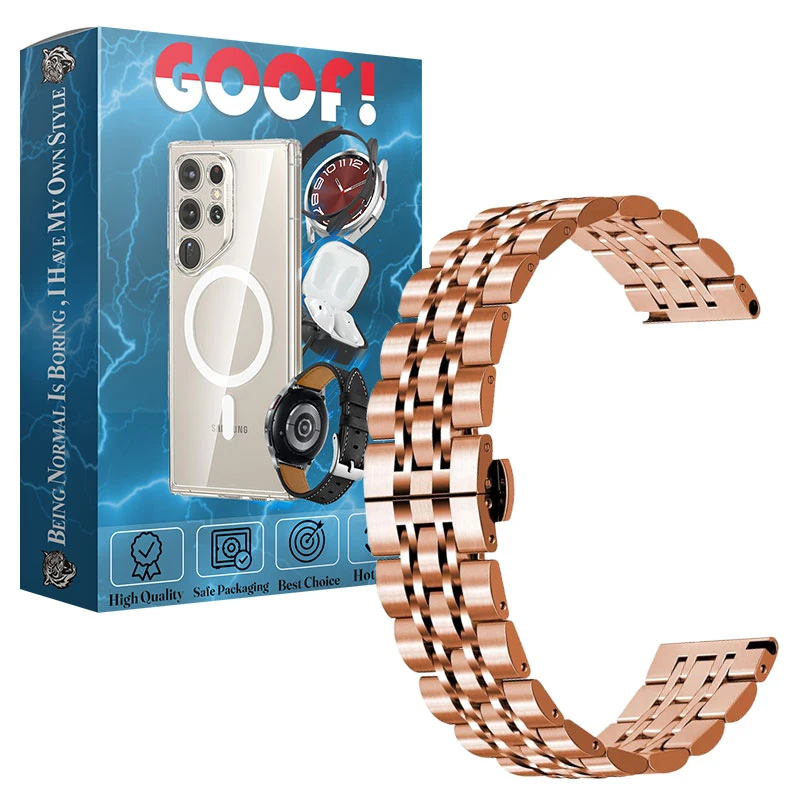 بند گوف مدل 7bead Butterfly مناسب برای ساعت هوشمند گلوریمی Glorimi M1 Pro / M2 / M2 Pro / M2 Max / GS1 Pro / GS2 / GR1