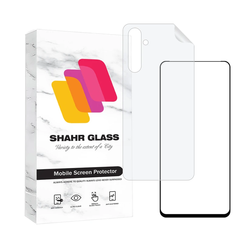 محافظ صفحه نمایش شفاف شهر گلس مدل CERAMINANOSH مناسب برای گوشی موبایل سامسونگ Galaxy F54 5G به همراه محافظ پشت گوشی