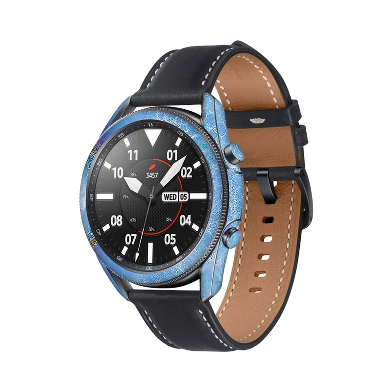  برچسب ماهوت طرح Blue-Ocean-Marble مناسب برای ساعت هوشمند سامسونگ Galaxy Watch3 45mm