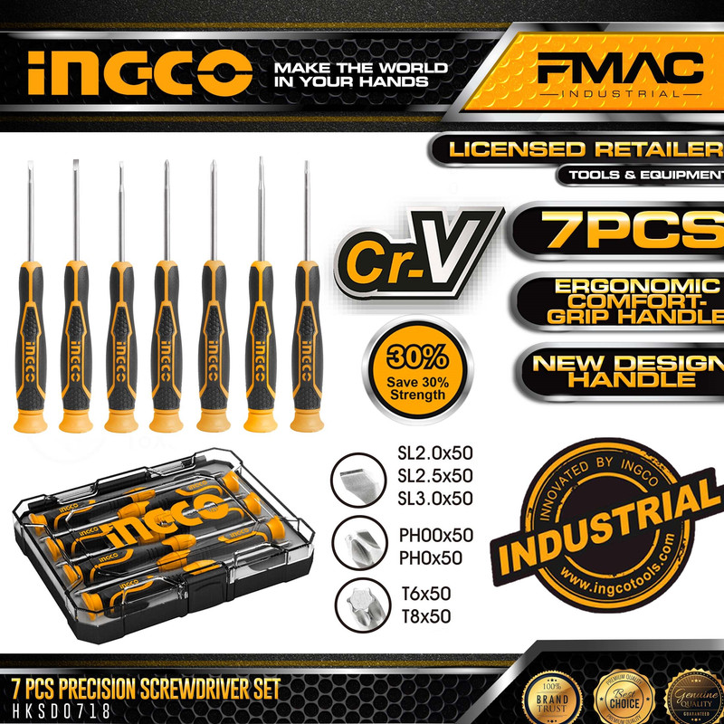 پیچ گوشتی ساعتی اینکو مدل HKSD-0718 بسته 7 عددی