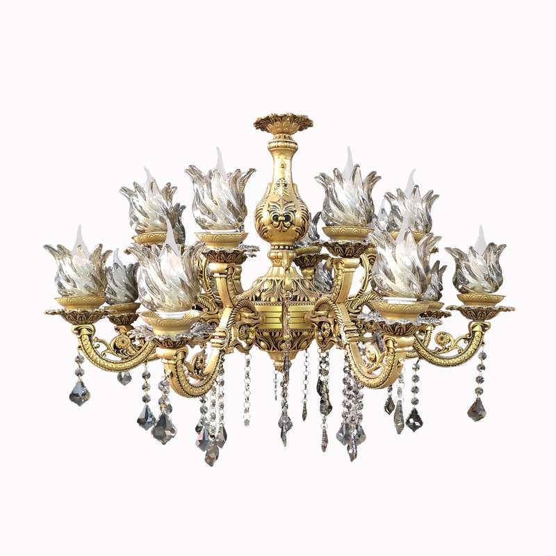 لوستر  16 شعله  سپاهان سقف آرا مدل گلرخ کد 8SA112