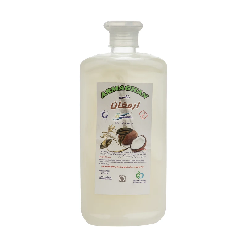 شامپو مو ارمغان مدل coconut حجم 500 میلی لیتر