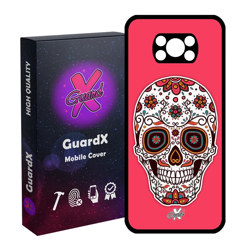 کاور گارد ایکس طرح Skull مدل Glass10116 مناسب برای گوشی موبایل شیائومی Poco X3 / Poco X3 NFC