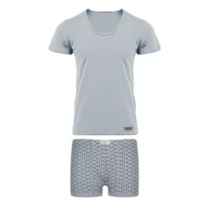 ست شورت و زیرپوش مردانه پنبینه مدل نخ پنبه خالص صادراتی