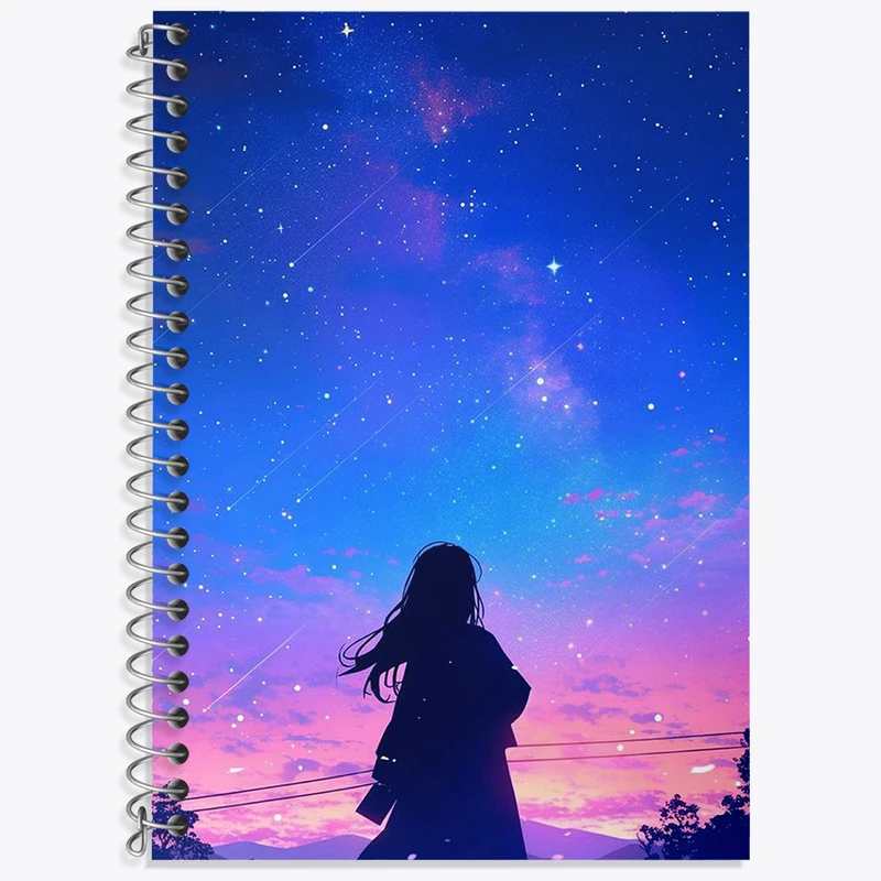 دفتر زبان 50 برگ خندالو مدل سه خط طرح دخترانه کد N1761