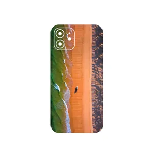 MAHOOT Beach and Green Sea Cover Sticker for Apple iPhone 12