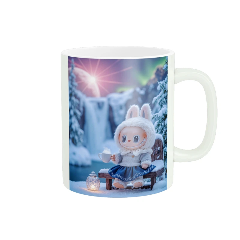 ماگ پاد آفرین طرح عروسک لبوبو labubu کد 1304