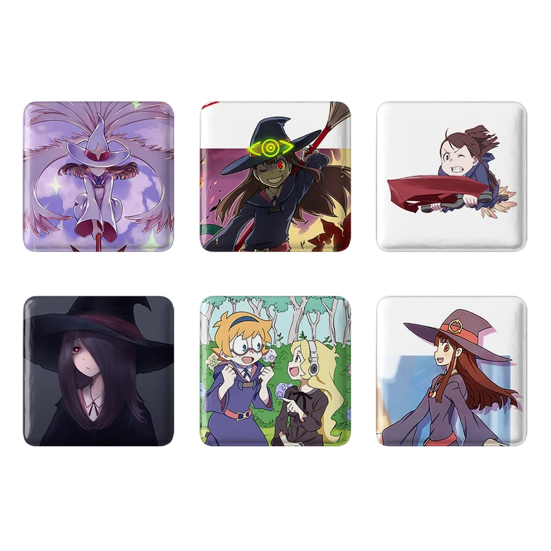 مگنت خندالو طرح انیمه جادوگران کوچک Little Witch Academia کد 1411A مجموعه 6 عددی